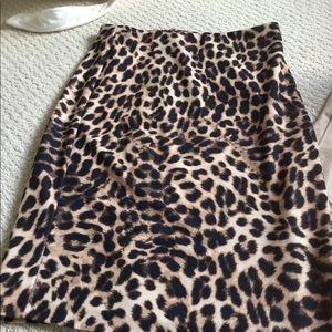 Vince Canute leopard stretch skirt